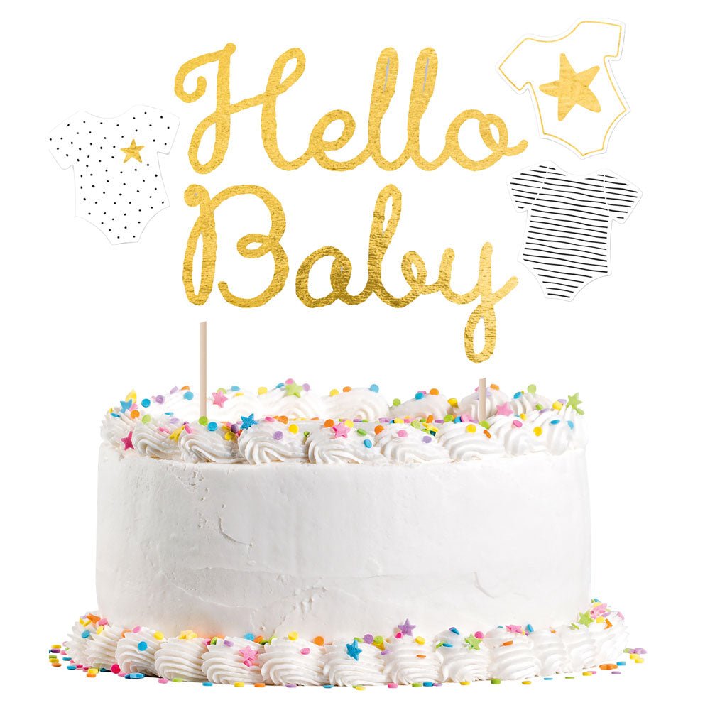 Amscan Decorazione Appesa Hello Baby 5 Pezzi - Compleanno Festa Nascita