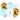 One Balloon Bouquet Gold Blue – Partydeco – Balloon Bouquets – Party Plush