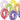 1 - Year Birthday Anniversary Balloons Stars Color Mix – Partydeco – Balloons – Party Plush