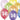50 - Years Birthday Anniversary Balloons Stars Color Mix – Partydeco – Balloons – Party Plush