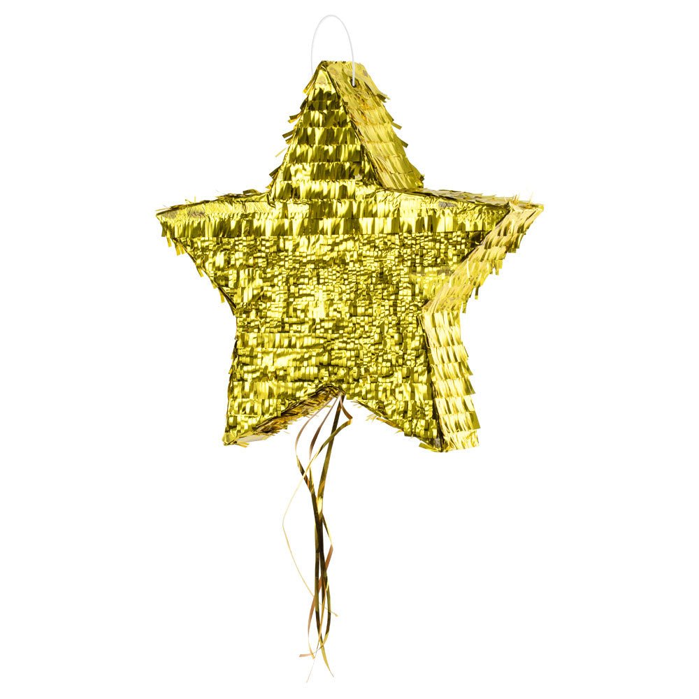Pinata Gold Star Piñata Gold Pull Model 44 x 44 cm – Party Plush