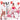 Hearts Hanging Strings Pink – Partydeco – Hanging Decorations – Party Plush