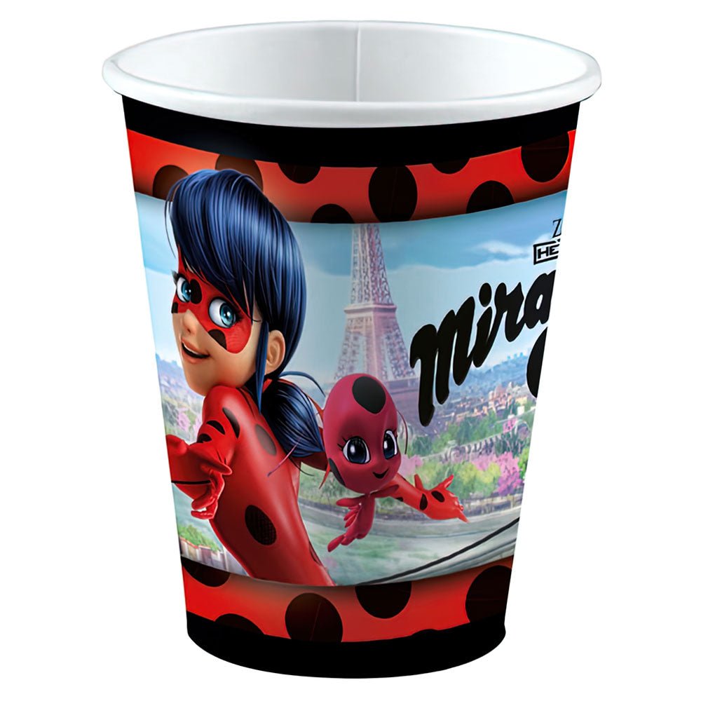 Miraculous Ladybug Character Disposable Paper Cups Multicolor 250ml 8 ...